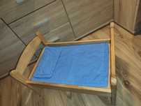 Ikea Duktig Łóżeczko dla lalek, sosna/wielobarwny + pościel 52x36x30 c