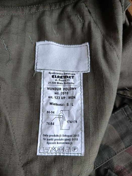 Mundur wojskowy całoroczny bluza wzór 2010 S/L