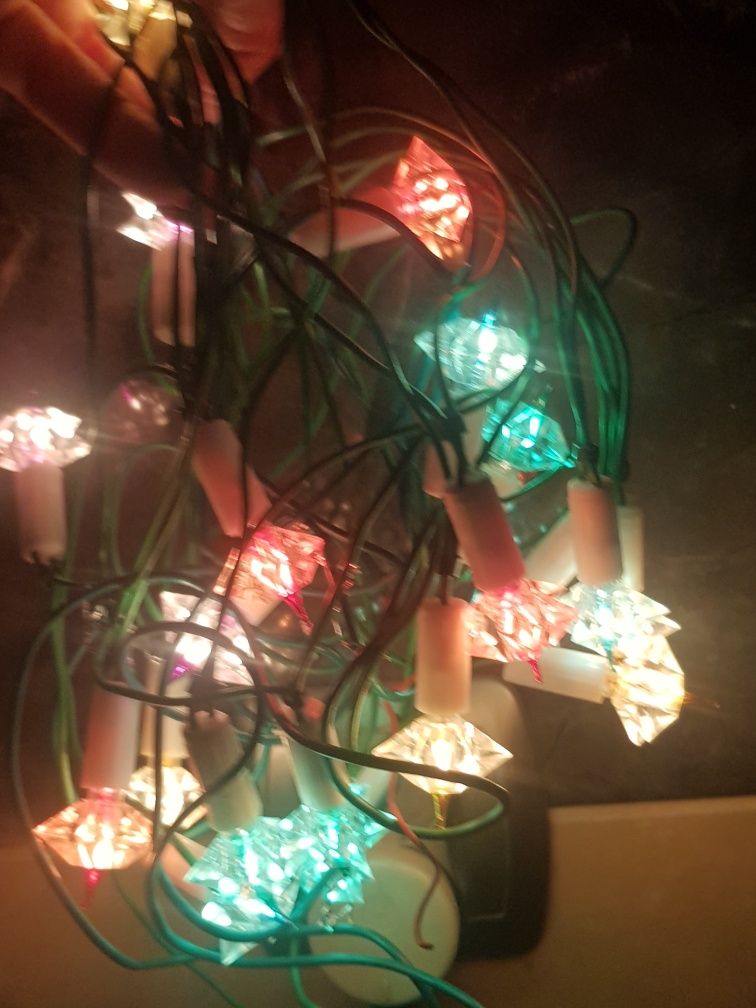 Lampki choinkowe światełka PRL Vintage