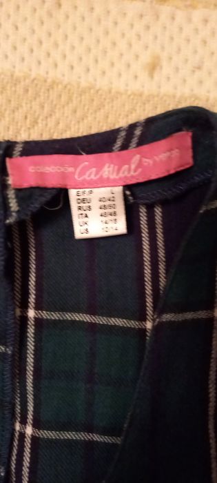 Blusa comprida de sra. em flanela da La Redoute