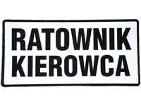 Emblemat Ratownik Kierowca odblaskowy na rzepie 31 x 15 cm Nowy