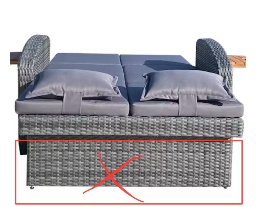 Sofa ogrodowa rattanowa BARI z funkcją relaksu