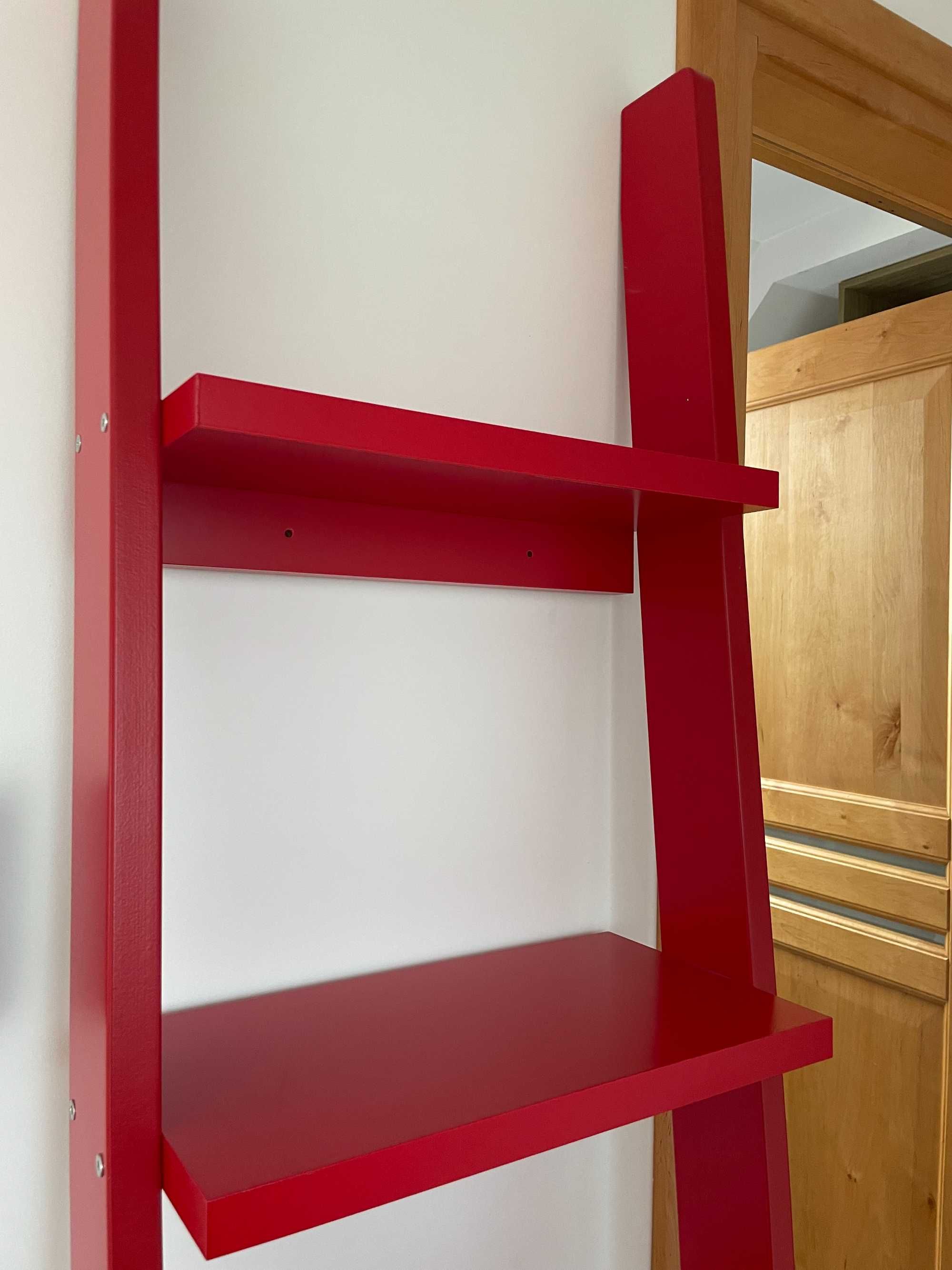 Regał drabinka czerwony + stolik + krzesełko do pokoju dziecka IKEA