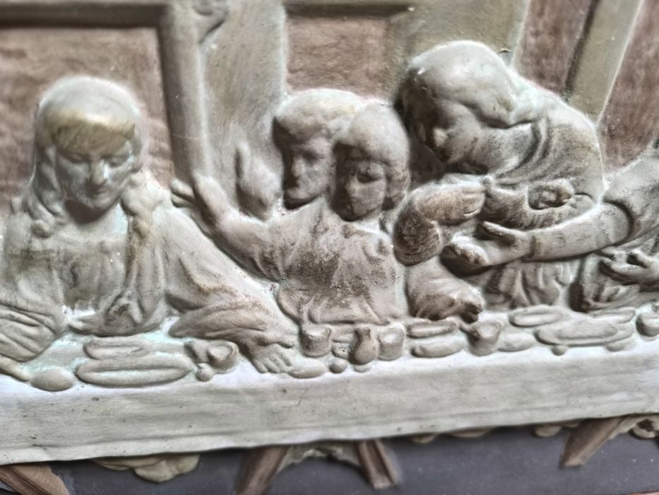 A última ceia, quadro único  em gesso