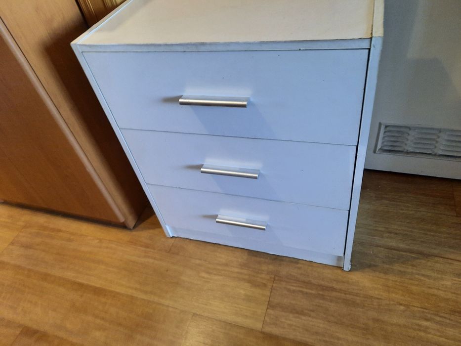 szafa szafka regał komoda schowek 3 x szuflada biały mat 60x30x72 Ikea