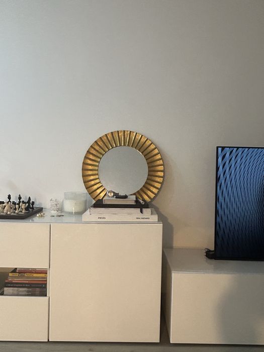 Espelho redondo dourado ZARA HOME