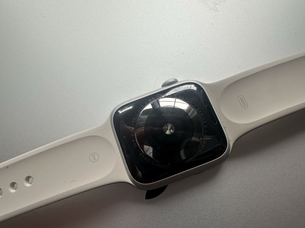 Apple watch serii 5 44mm aluminium srebrny gps