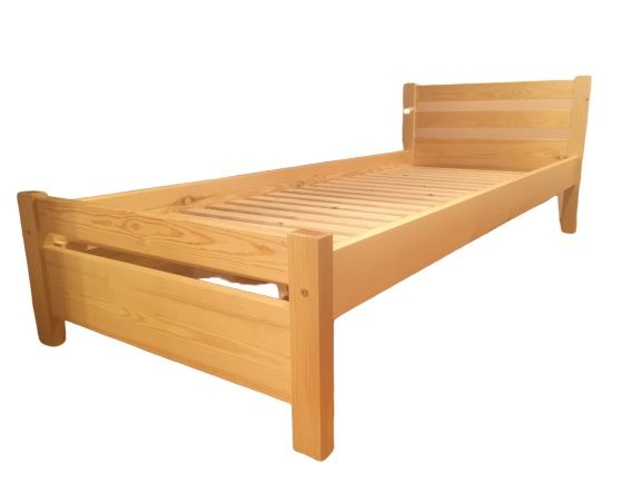 Łóżko N2 sosnowe drewniane hotelowe do pensjonatu dziecięce 90x200