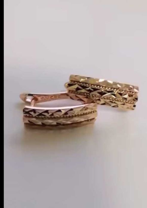 Серьги и кольцо 585п родій