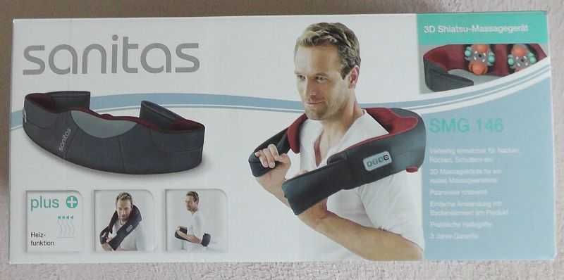 Masażer kark plecy szyja ramiona Shiatsu 3D Sanitas
