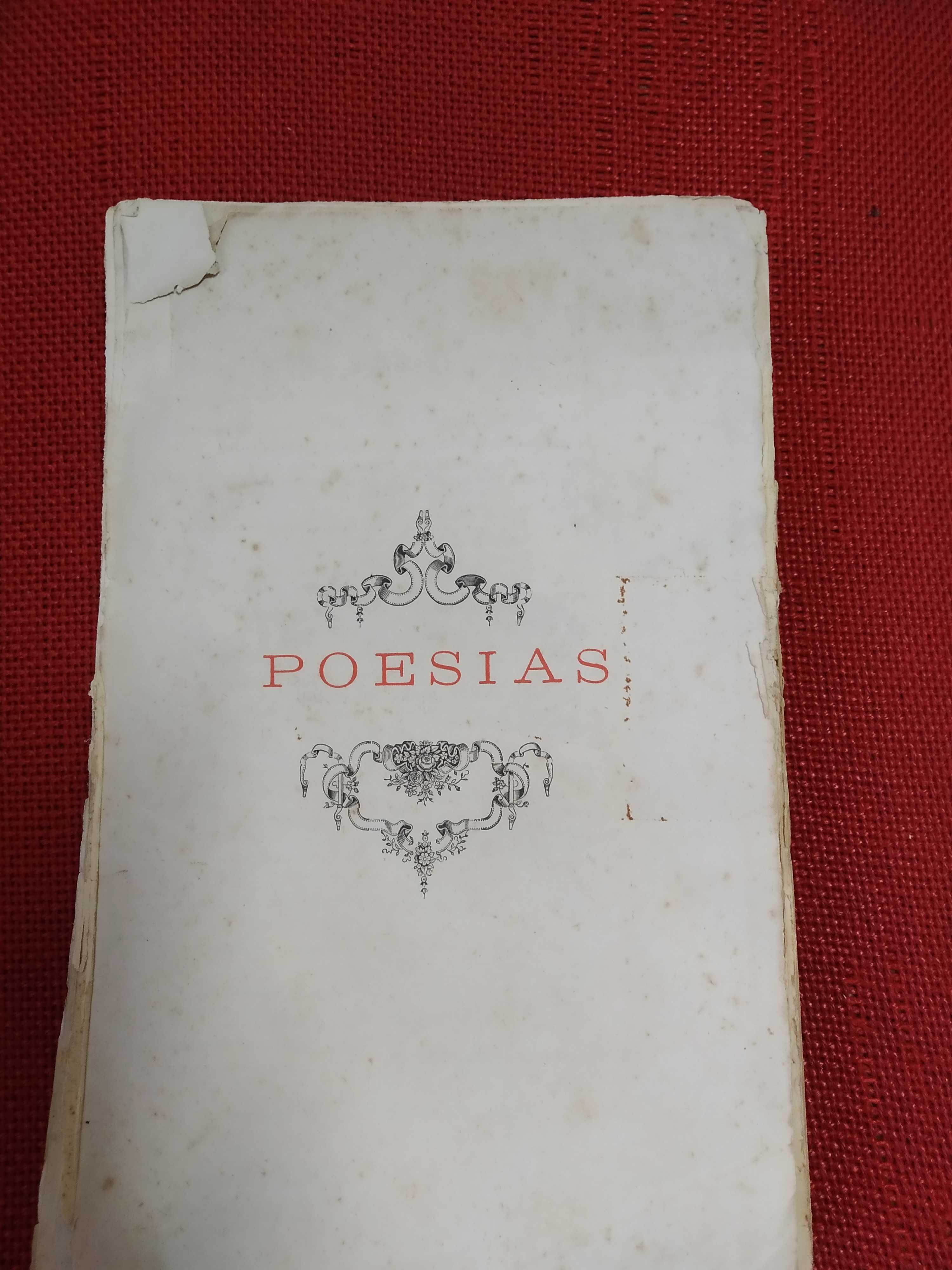 Livro de poesia de 1879 livro vintage livro antiguidade