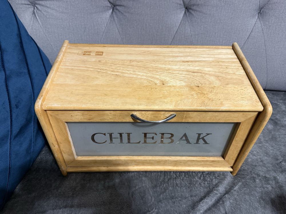 Chlebak drewniany 38x19x22