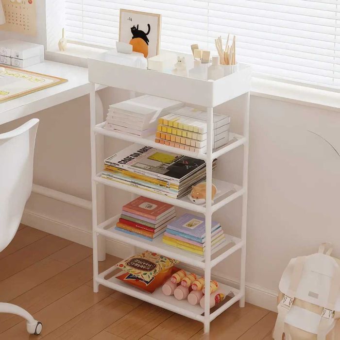 Стелаж на роликах 6 ярусів у ванну кухню Візок/Тележка/Полиця етажерка