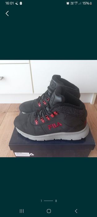 Buty FILA czarne zimowe kozaki na zimę dla chłopca rozmiar 40