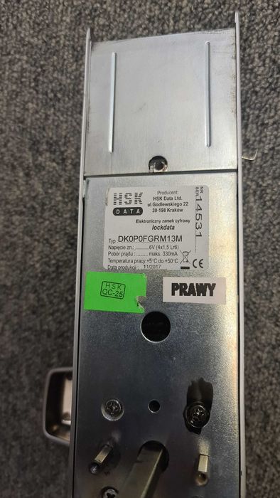 HSK Lockdata klawiaturowa PRAWA
