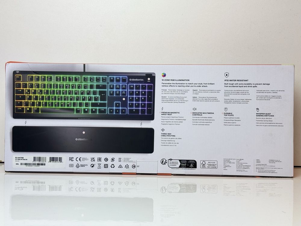 Ігрова компʼютерна Клавіатура SteelSeries Apex 3 64798 з підсвіткою
