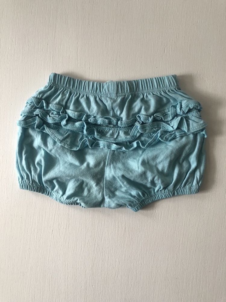 Spodenki szorty falbanki błękit baby blue 80