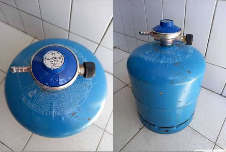 Botija Campingaz R907/Fogão gás/Redutor/Regulador gás/Torneiras gás