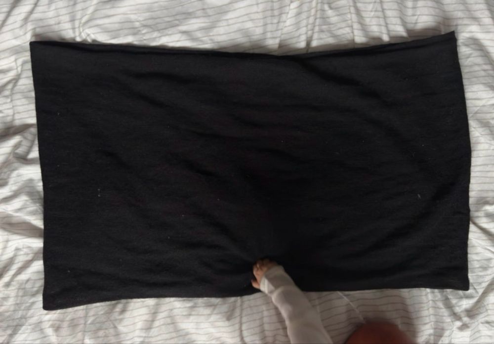 H&M czarny komin-szal / domieszka wełny i angory / one size