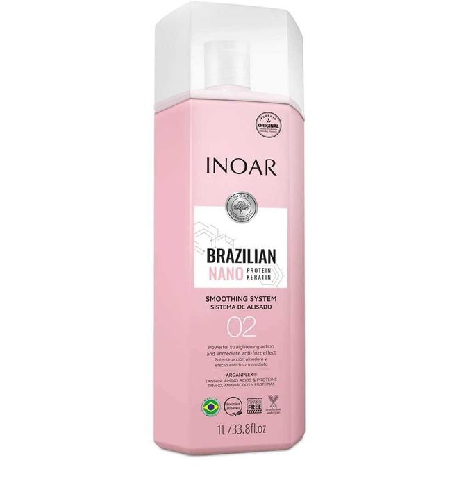 Kuracja do prostowania włosów Brazilian Nano Keratin Nanoplastia Inoar