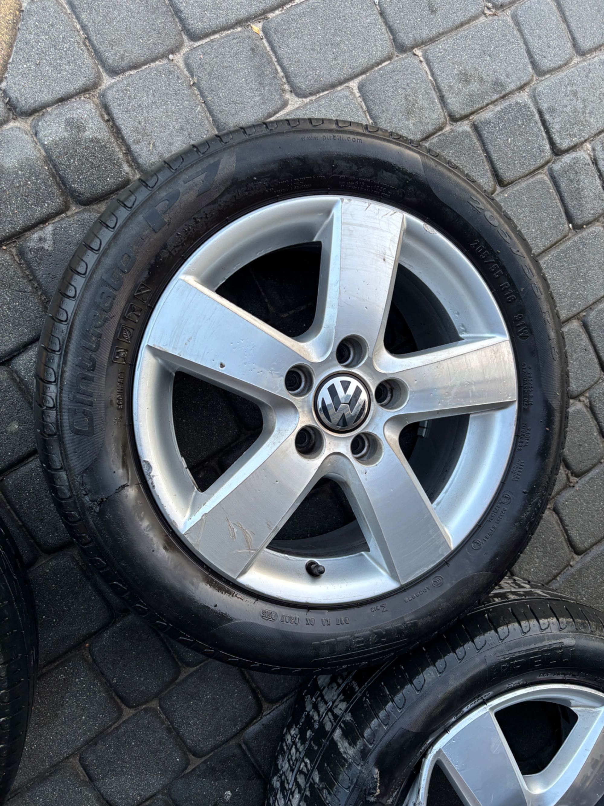 4X Felgi z oponami lato R16 5x112 VW golf V