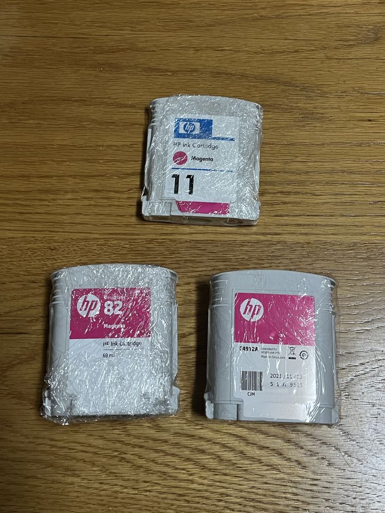 Conjunto de 3 Tinteiros HP usado Magenta