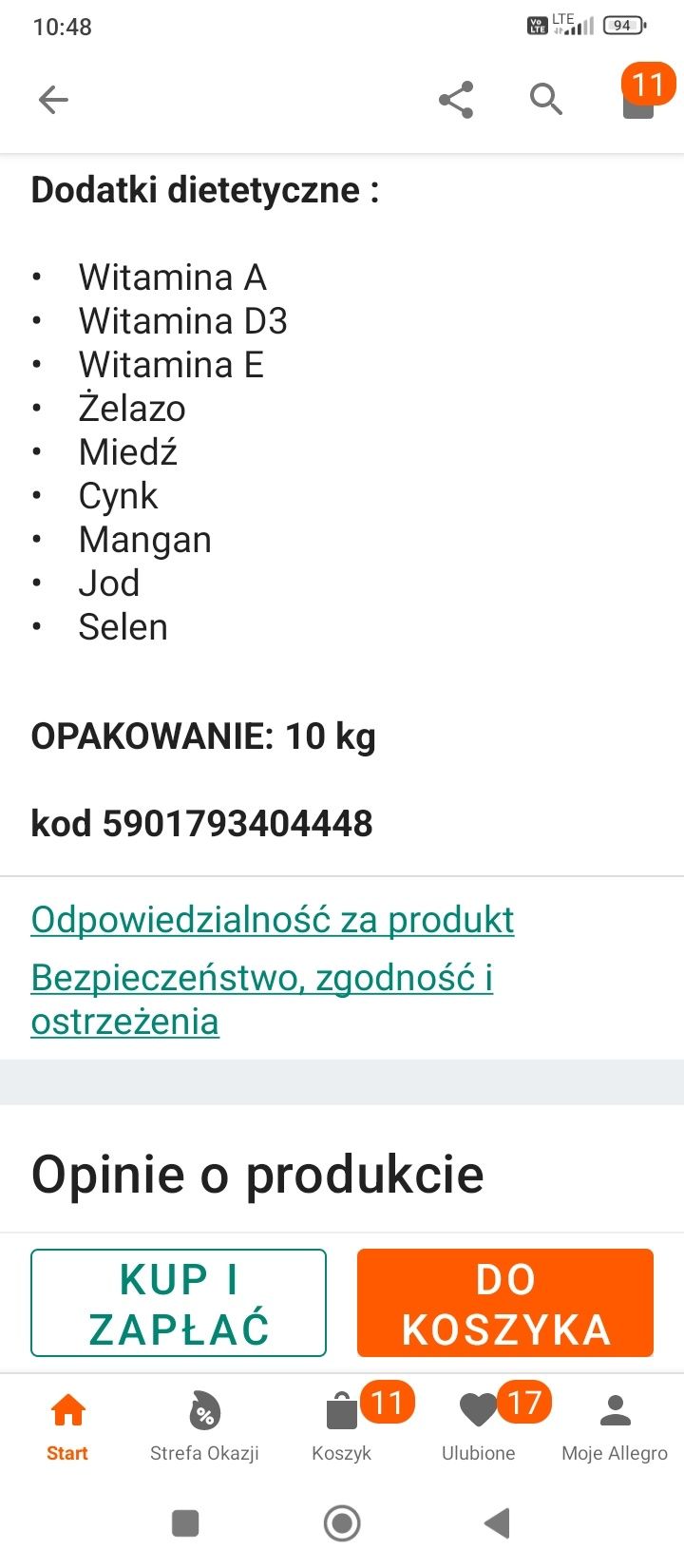 Puffi Kurczak Sucha Karma 10 kg