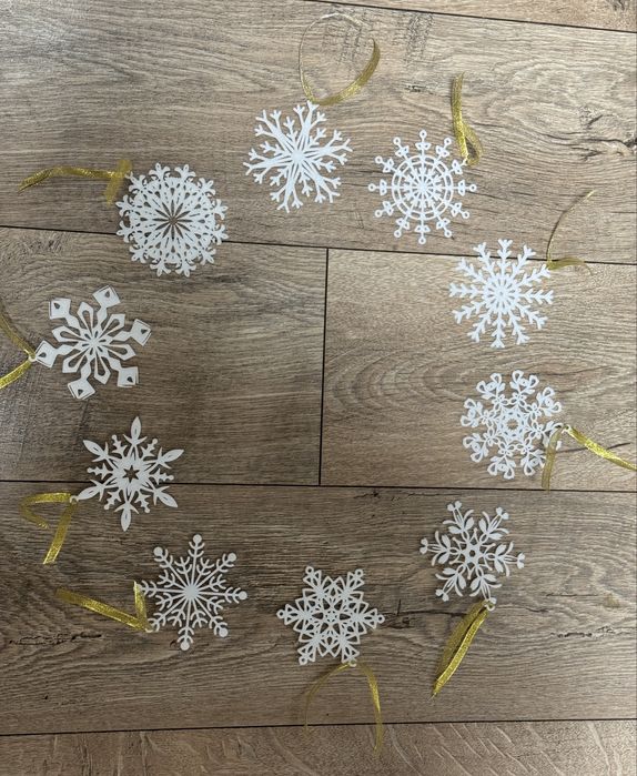 Іграшки на ялинку. Сніжинки. Ціна за 10