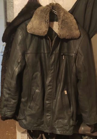 Куртка коженая зимняя