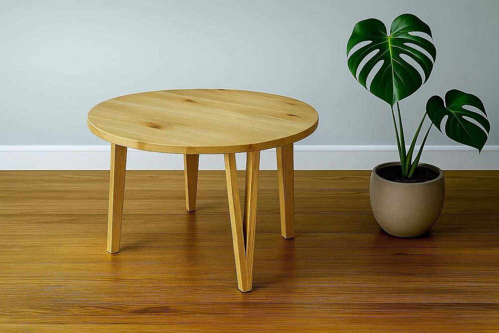 Stół Dębowy Okrągły, 100% Lite Drewno, Różne Wymiary, Rozkładany.