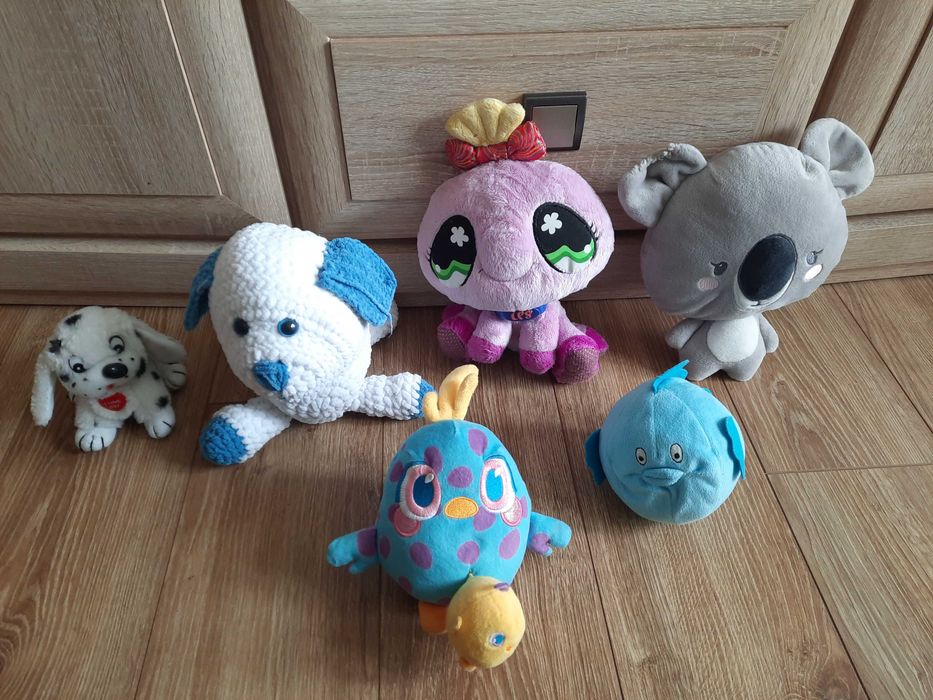 Maskotki 6 sztuk miś koala pieski rybka kurczaczek