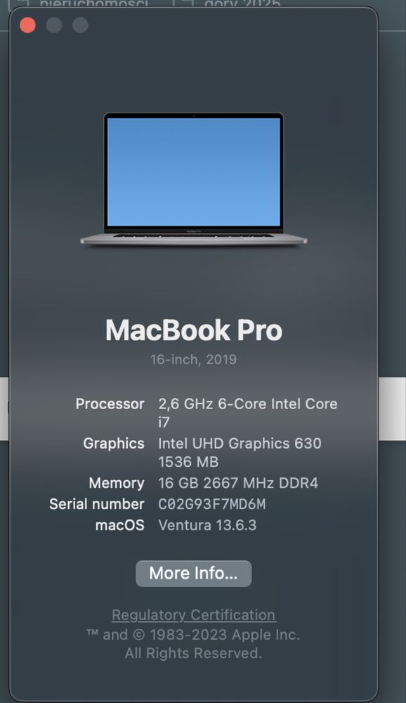 Macbook Pro 2019 16” Łódź