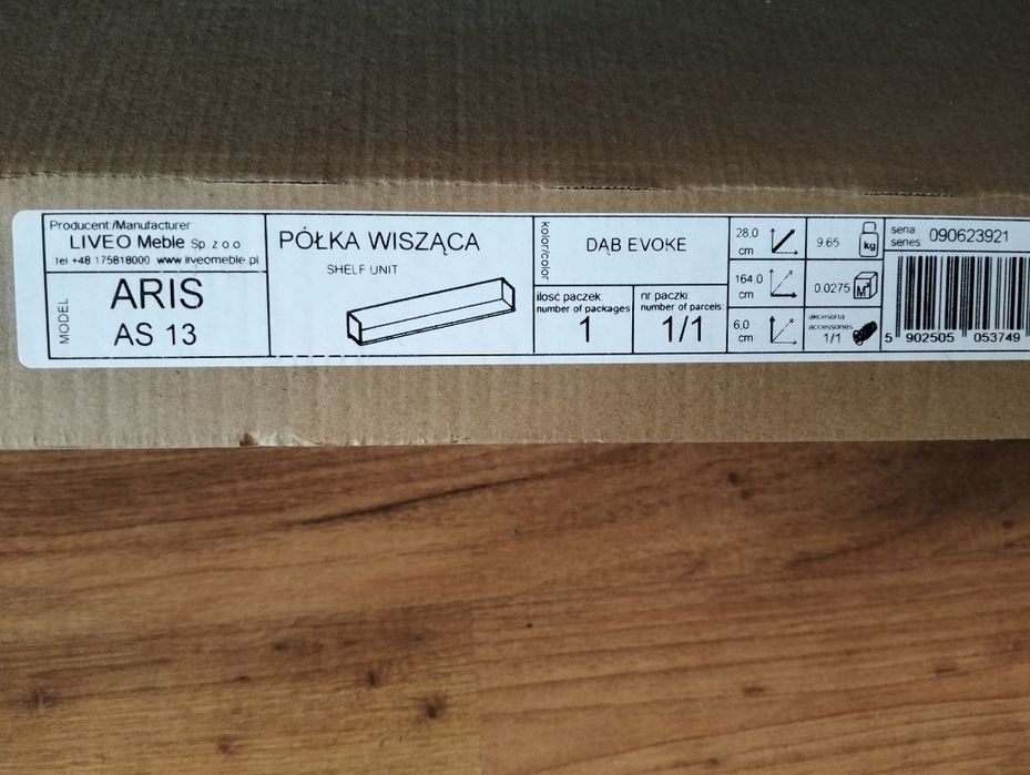 Półka wisząca Aris as 13