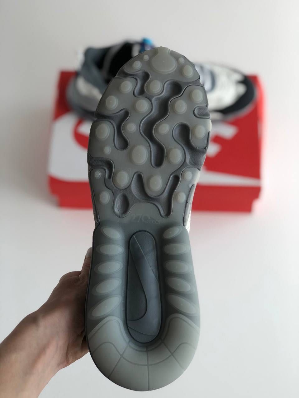 Мужские кроссовки Nike Air Max 270 React Travis Scott Grey. 40-45