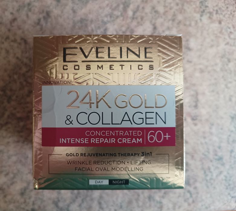 Krem Eveline Cosmetics 24K Gold & Collagen 60+ na dzień i noc 50ml