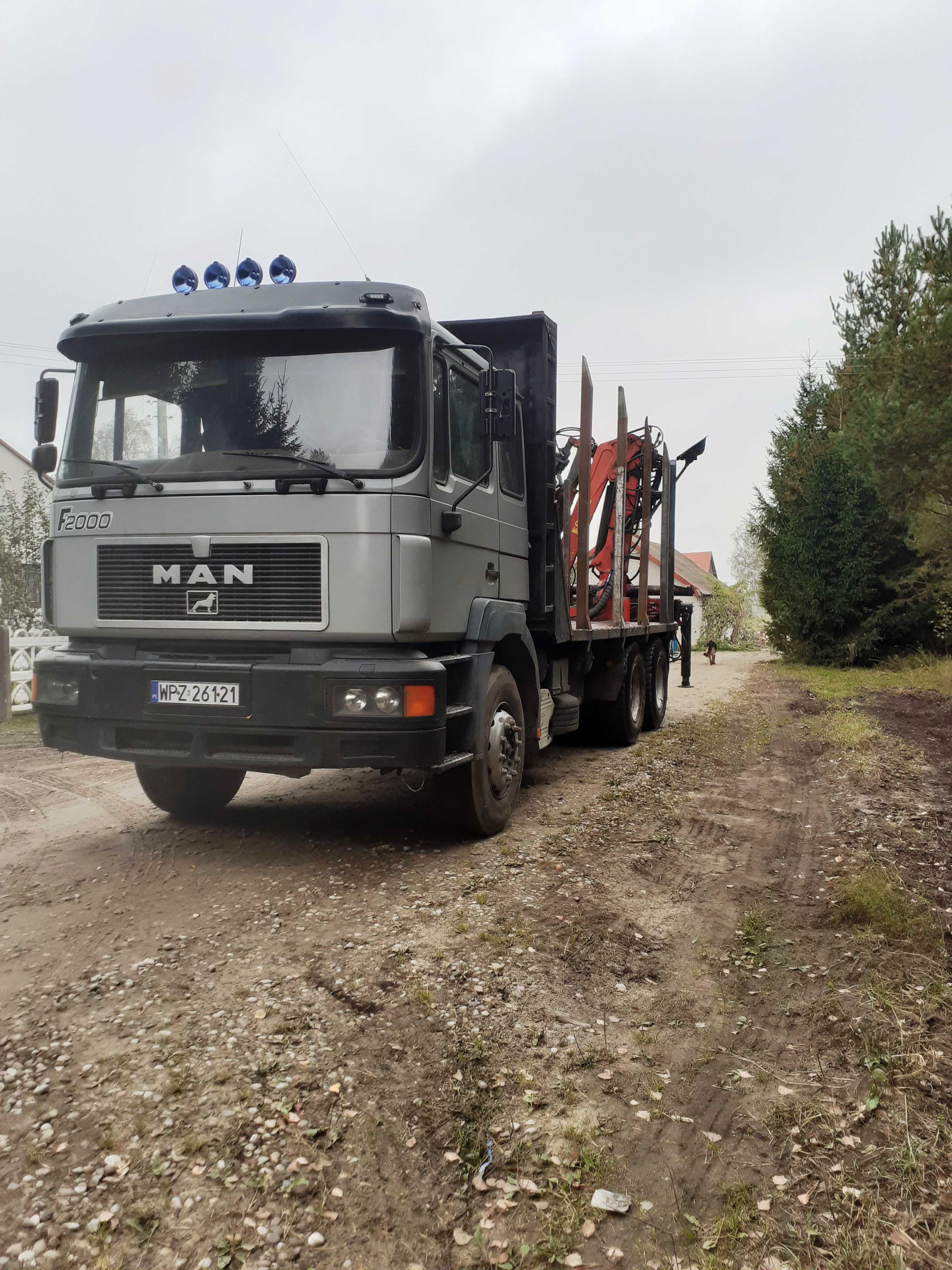 Man f2000 6x4 do drewna, cały resor, zwolnice