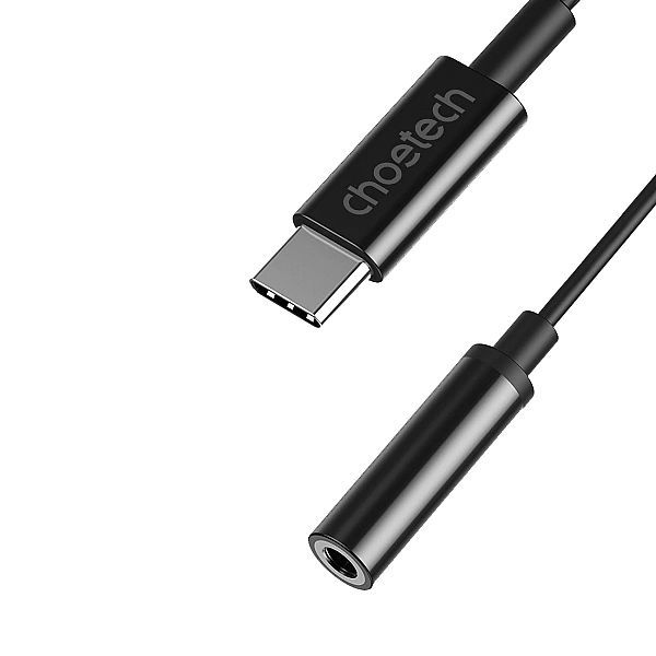Przejściówka Choetech Aux003 Usb-c / Dc 3.5mm audio - czarna