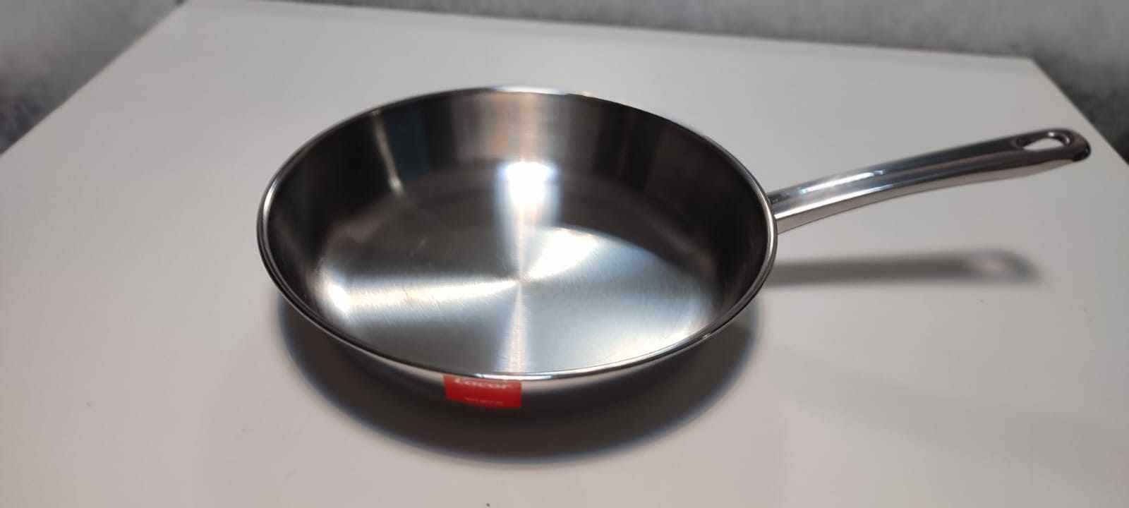 Lacor 40627 patelnia do smażenia Vitrocor, 26 cm, srebrna