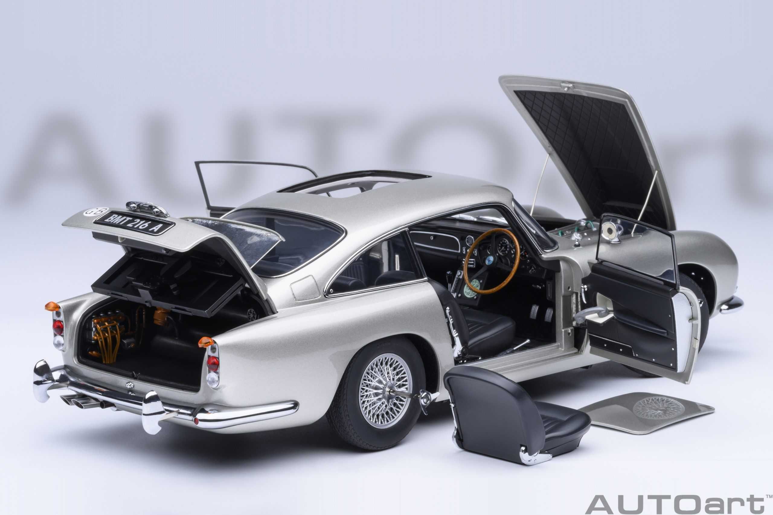 Aston Martin DB5 James Bond Goldfinger 007 Silver Autoart 1:18