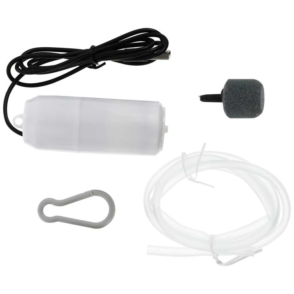 Napowietrzacz pompa pompka napowietrzająca USB 5V mobilny biały