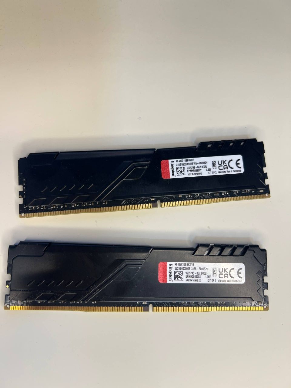 Оперативна память KINGSTON DDR 4  3200Mt/s  2 шт по 8 GB