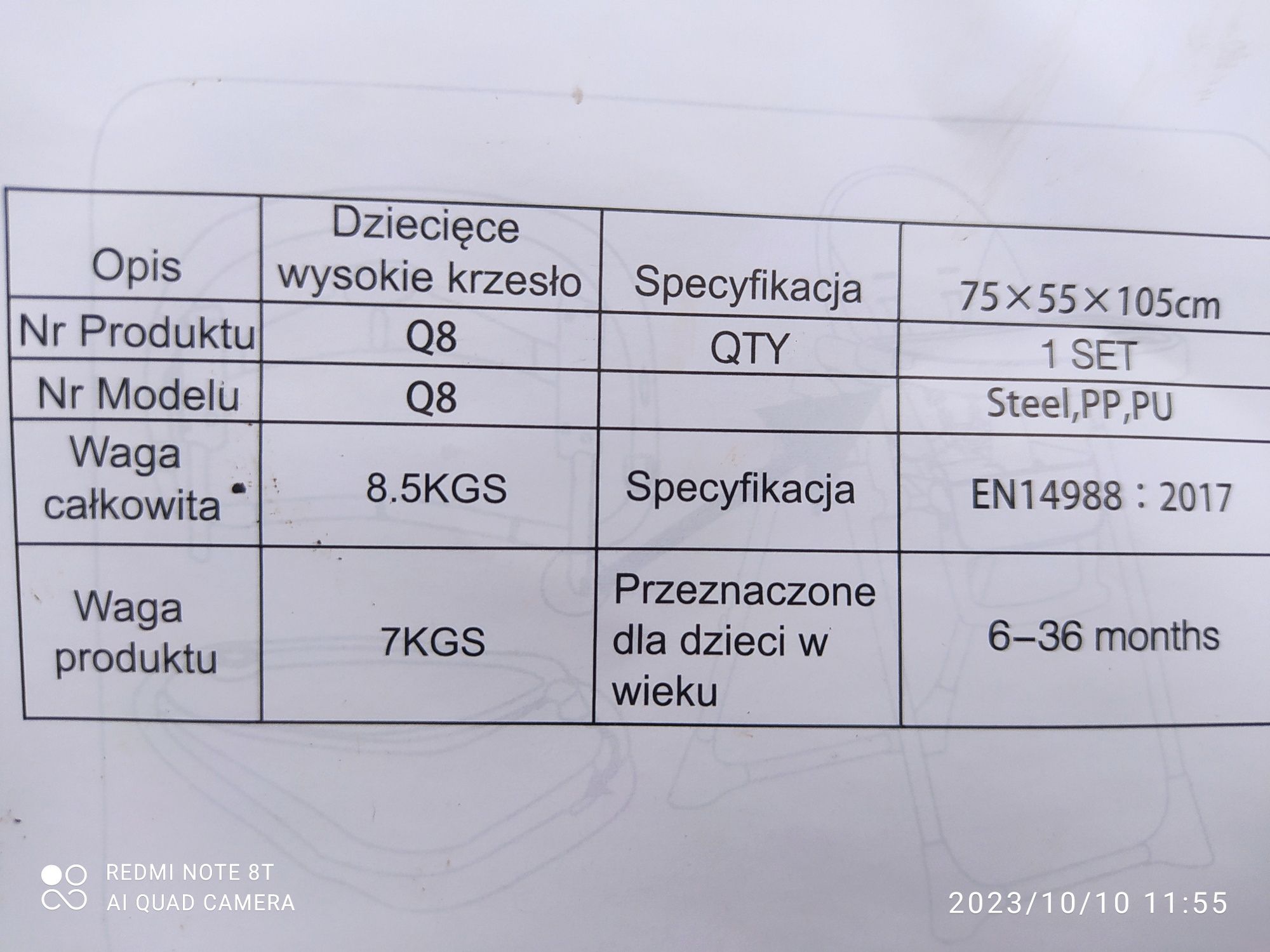 Годувальне крісло-столик від 6-36 місяців