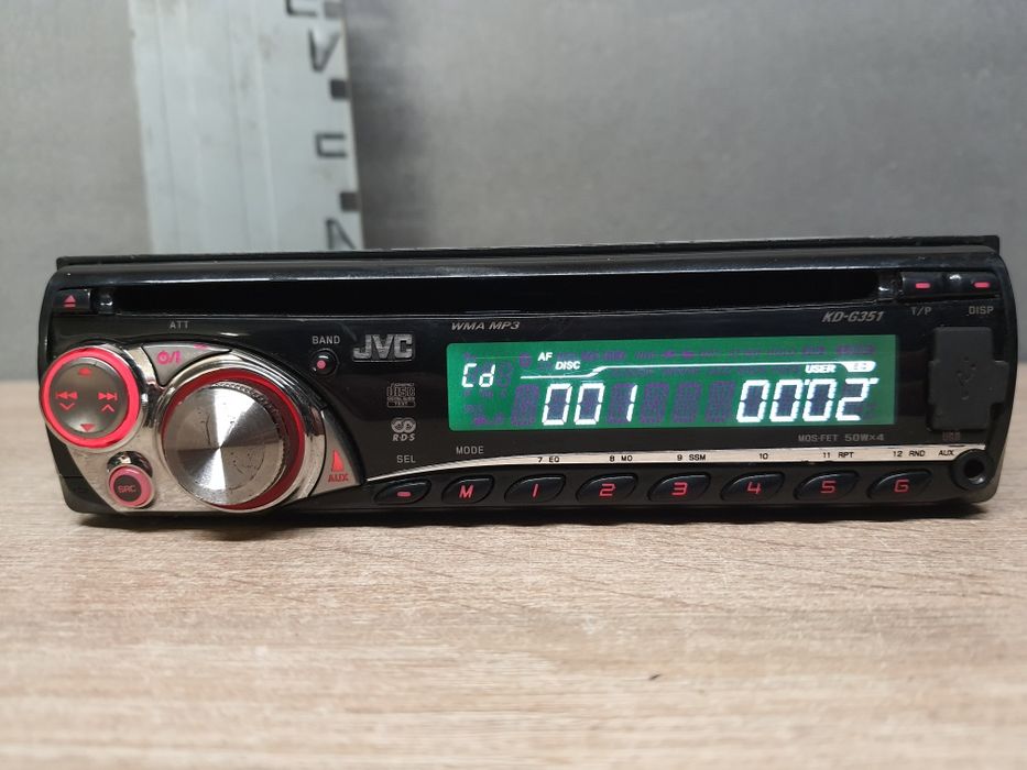 Radio samochodowe JVC - CD z MP3, AUX, USB 4x50W  KD-G351