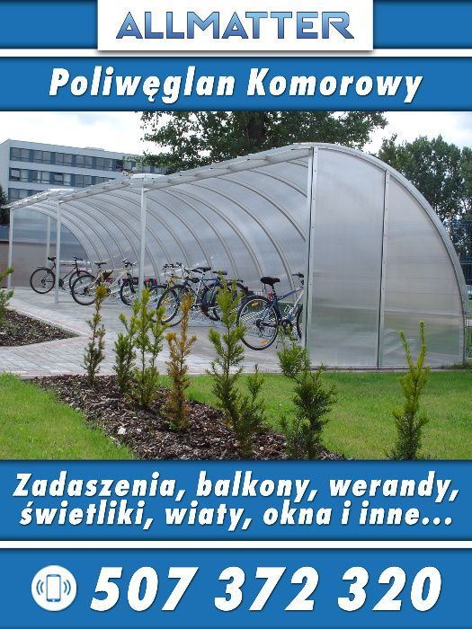 Poliwęglan komorowy  WYSOKA GĘSTOŚĆ 2,1x4; 10 i 16mm ,2,1x3 2,1x3,5
