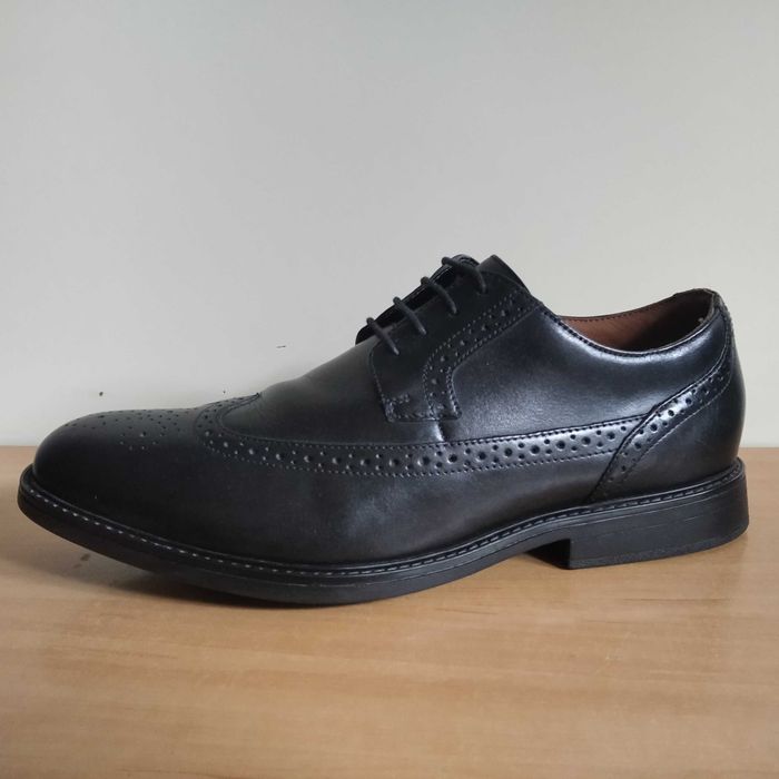 Męskie półbuty wizytowe broksy CLARKS skóra naturalna roz.eu-42.5