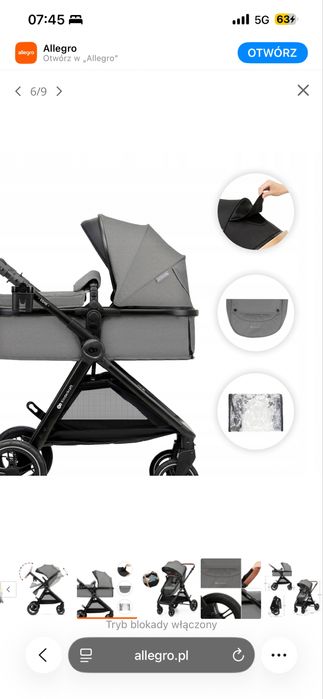Nowy w kartonie wózek 3w1
