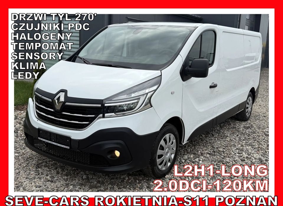 Renault TRAFIC L2H1 LONG, 2.0-120km, klima, tempomat, czujniki pdc, halogeny  2.0-120km,LONG, L2H1,klima,tempomat, czujniki pdc, sensory, halogeny