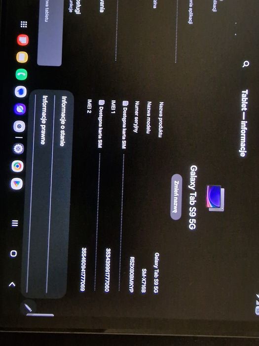 Samsung Galaxy Tab S9 5G 8GB/128GB + etui + klawiatura+folia paperlike