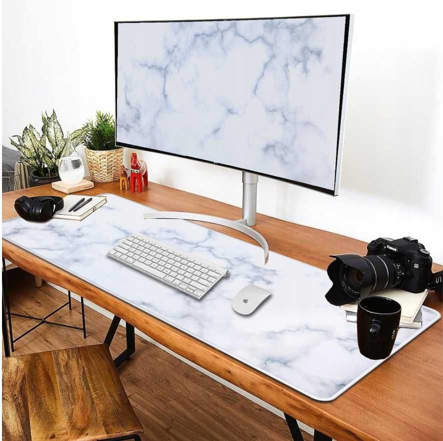 Podkładka pod myszkę klawiaturę Antypoślizgowa Wzór marmuru 30 x 80cm
