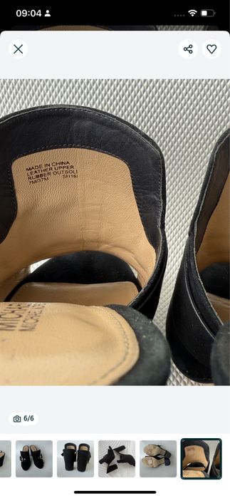 Michael Kors klapki mule zamsz 38 czarne